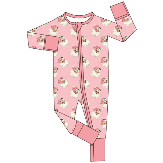 CHRISTMAS BAMBOO JAMMIES - CLASSIC PINK SANTA