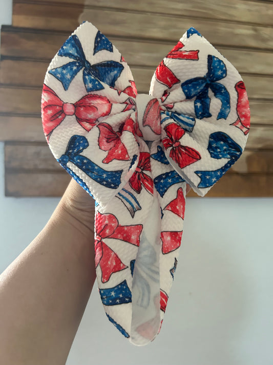 RED, WHITE BLUE BOWS BOW