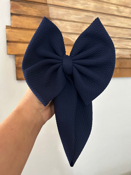 SOLID NAVY BOW