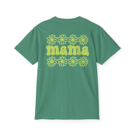 MAMA TEE - GREEN FLOWERS