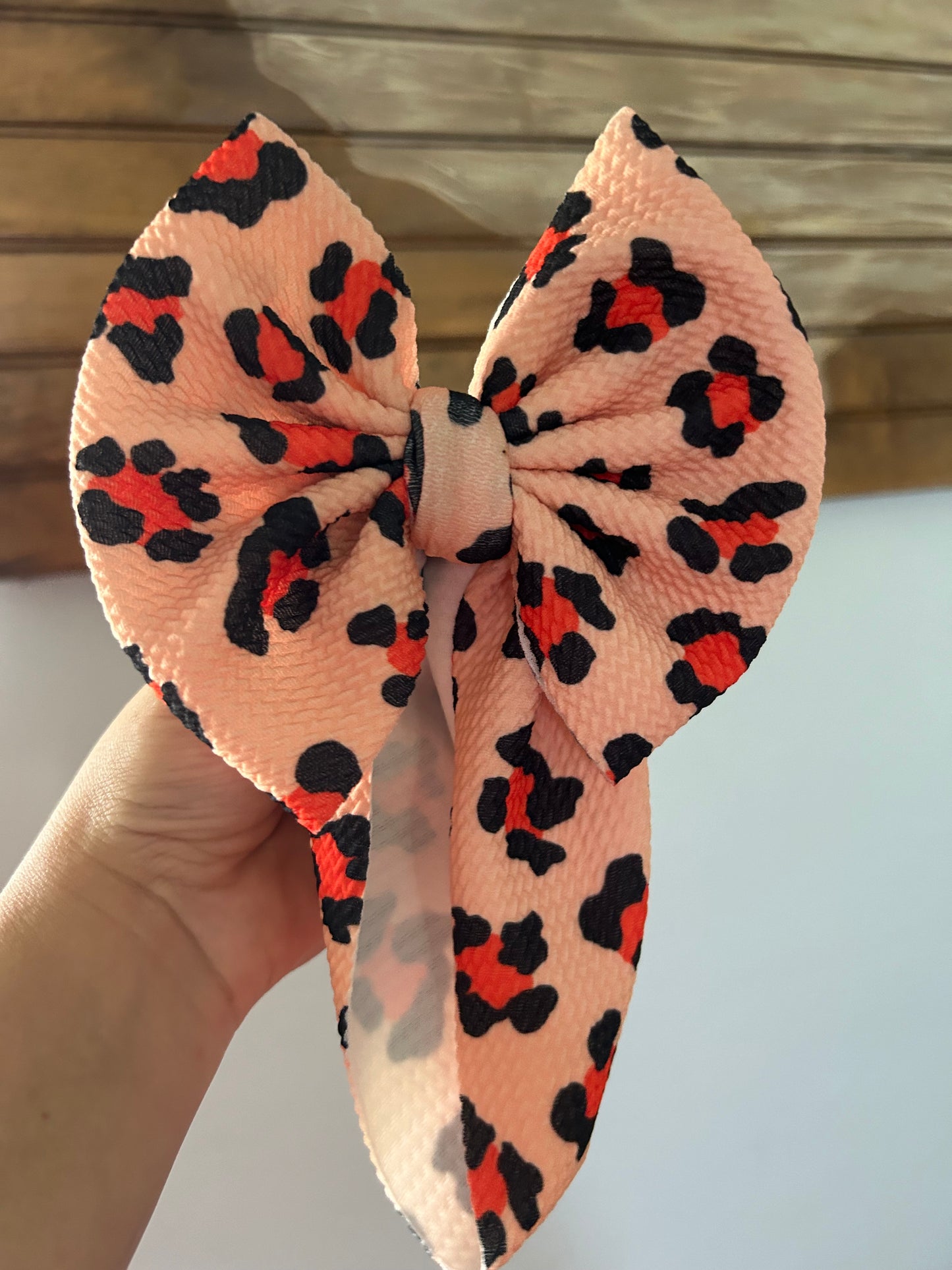 ORANGE/BLACK CHEETAH - BOW