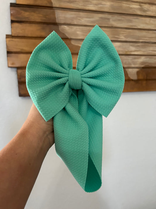 SOLID MINT GREEN BOW