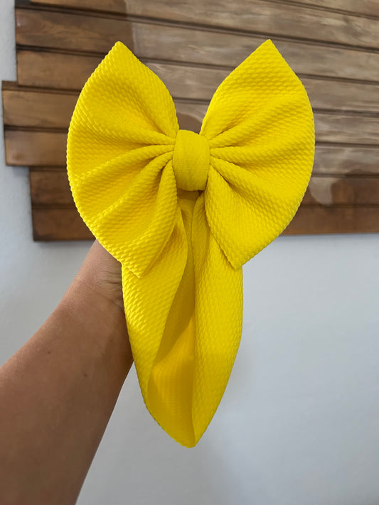 SOLID YELLOW BOW