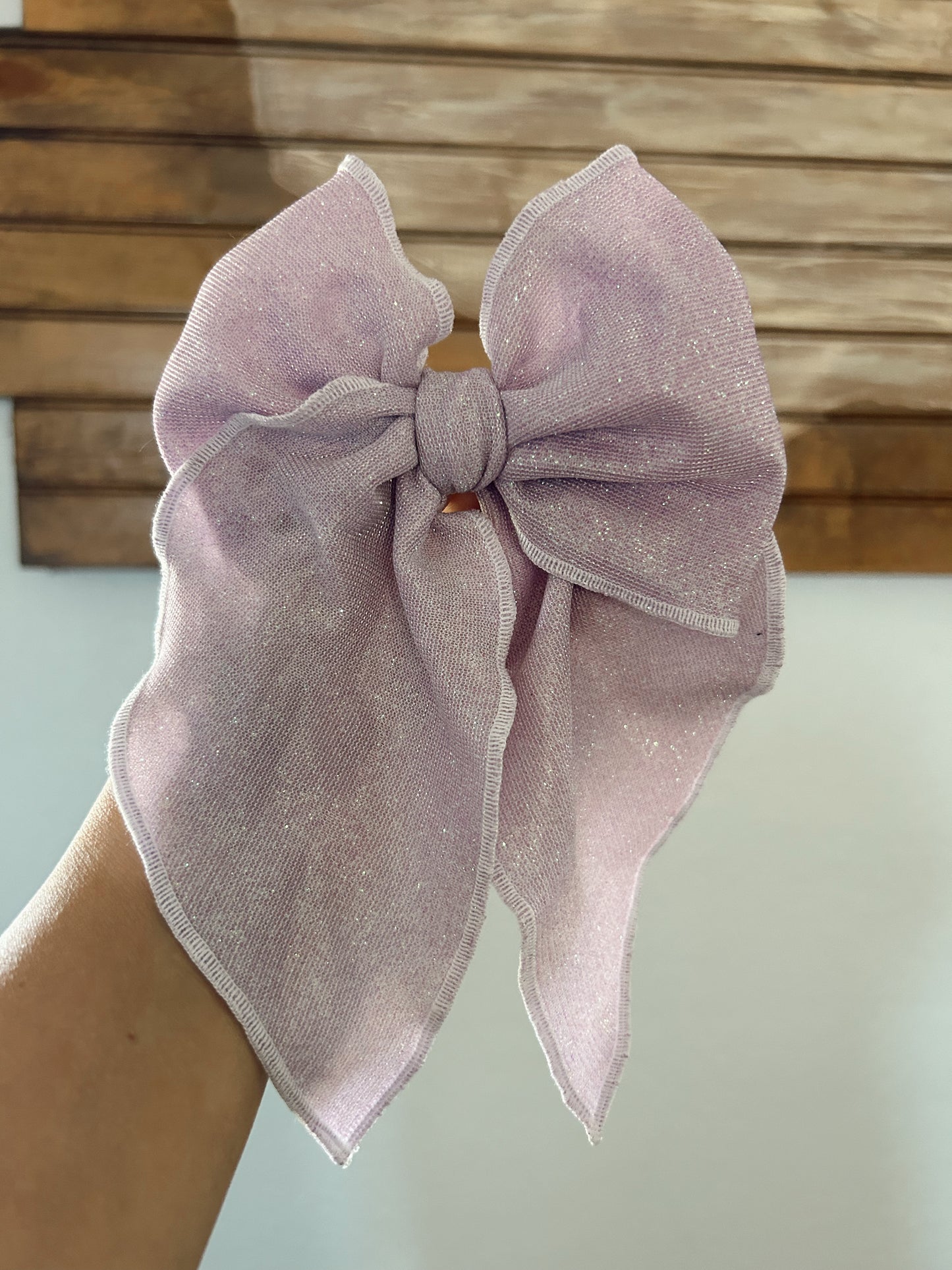 PURPLE SPARKLES SAILOR BOW