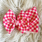 PINK/PINK CHECKERED BOW