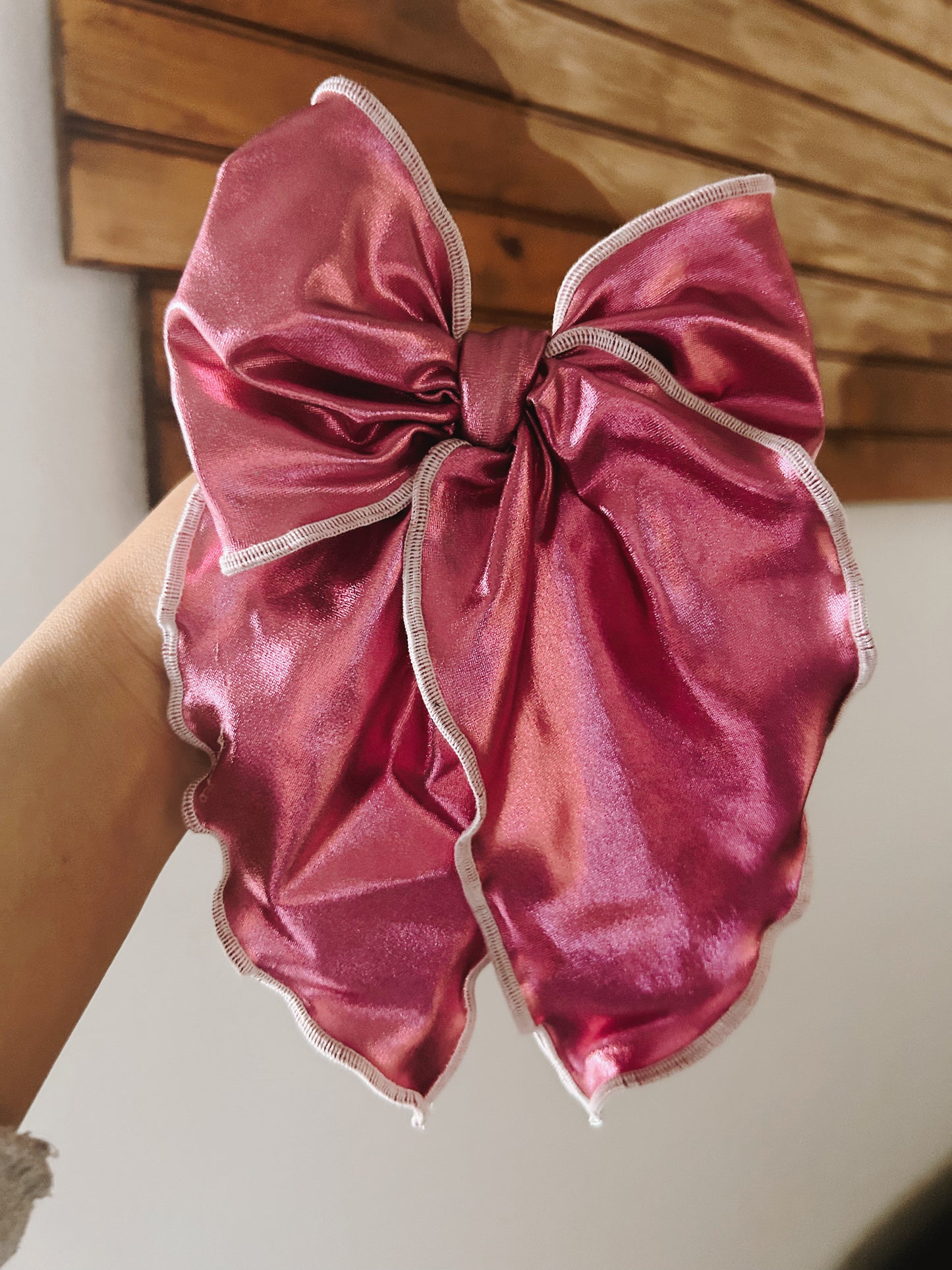 PINK FOIL BOW