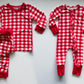 CHRISTMAS JAMMIES - RED/WHITE GINGHAM