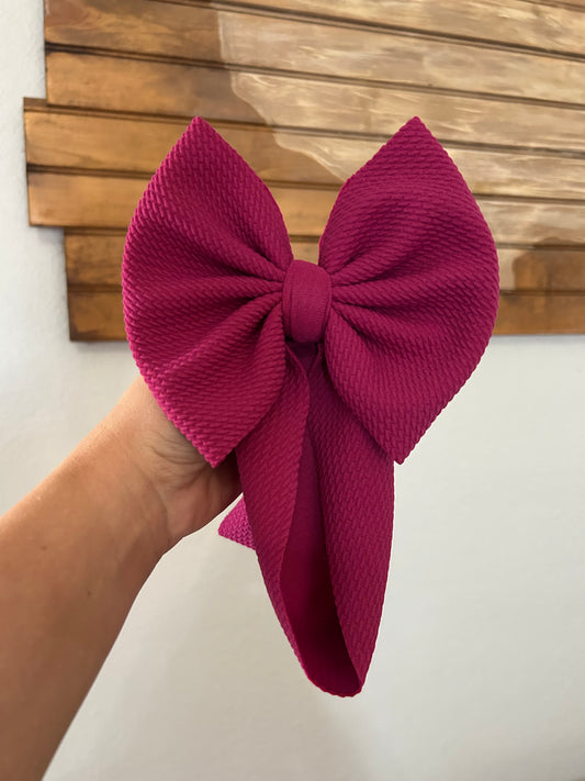 SOLID RASPBERRY BOW