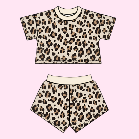 LOUNGE SET - LEOPARD PRINT