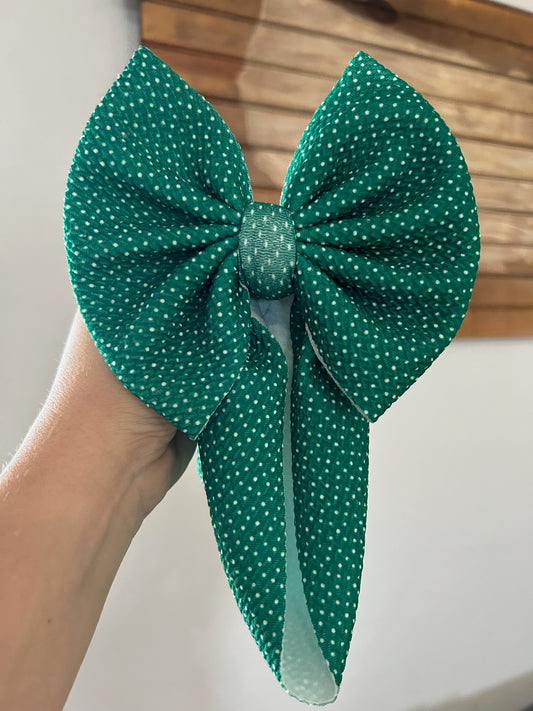 CHRISTMAS BOW - GREEN DOT