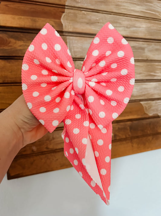 PINK DOTS BOW