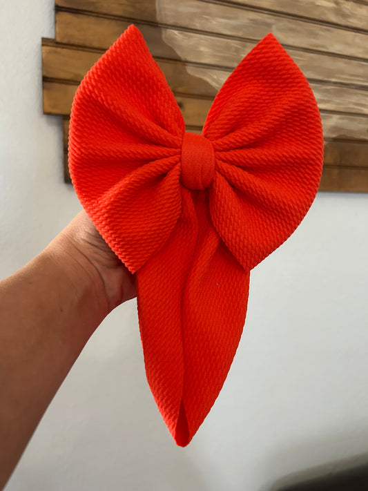 SOLID ORANGE BOW