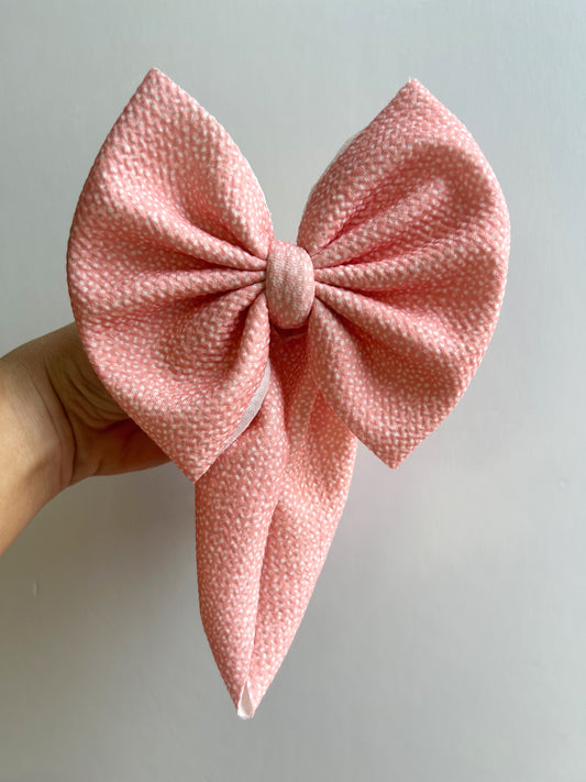 MAUVE DOTS BOW