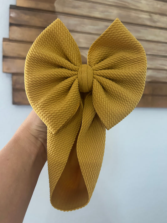 SOLID MUSTARD BOW