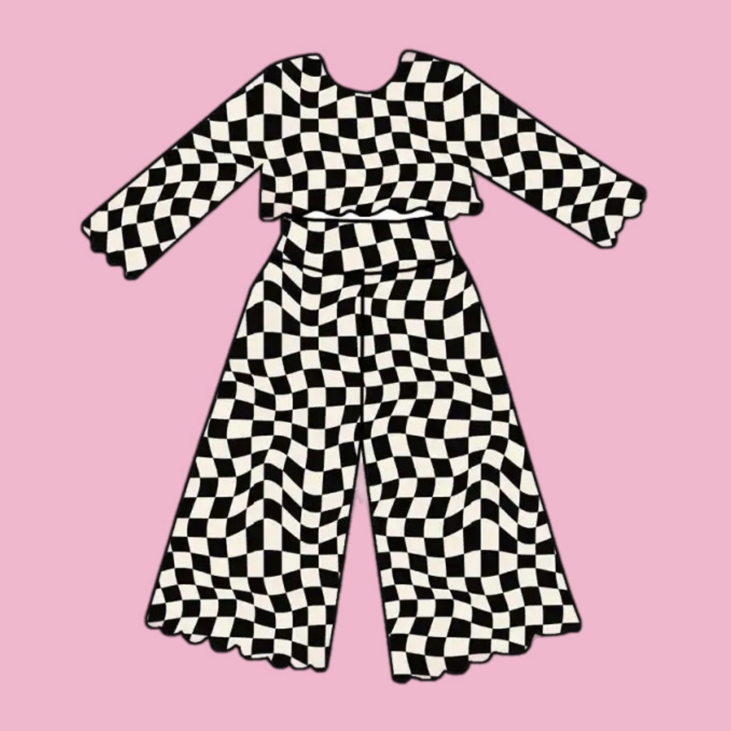 GROOVY CHECKERED COMFY SET