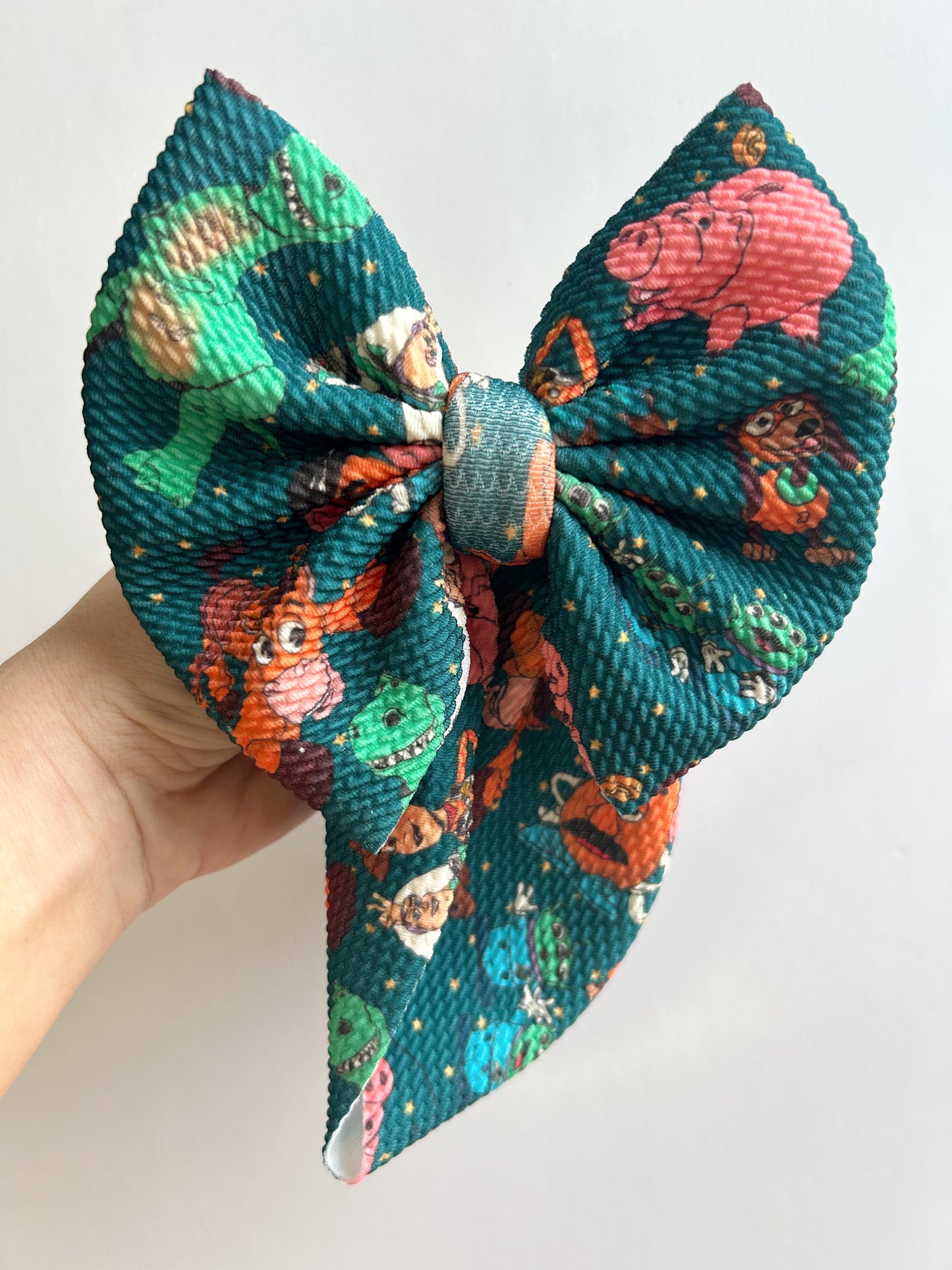 TEAL TOY STORY BOW