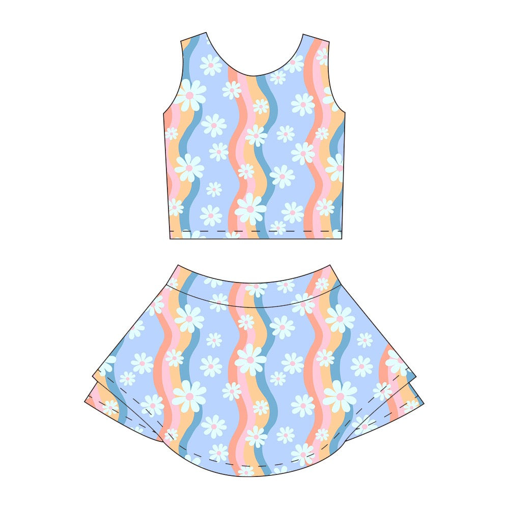 WAVY FLOWERS ATHLETIC SET / PRE ORDER