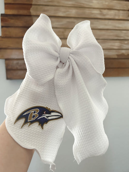 RAVENS SAILOR BOW -WHITE