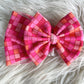 SHADES OF PINK CHECKERED BOW